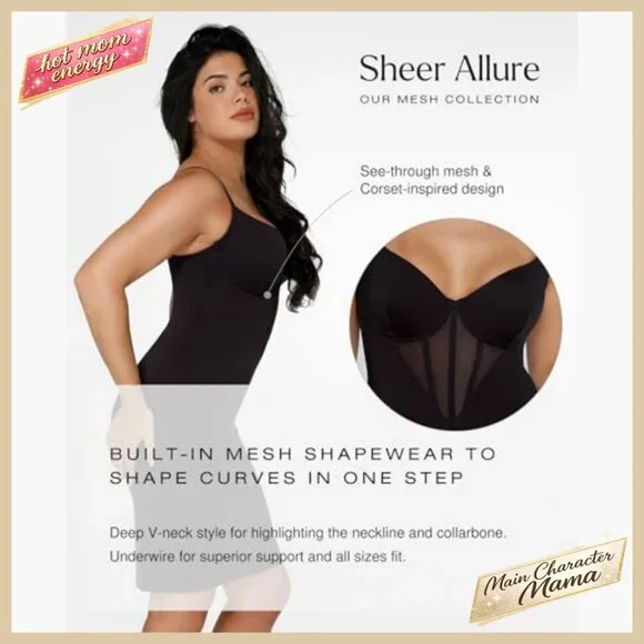 Corset Shapewear Dress Bodycon Midi Club Night Out Elegant Chic